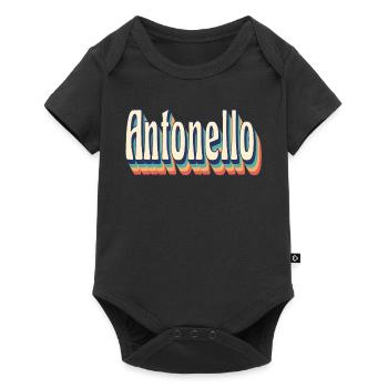 Antonello rétro vintage t-shirt t-shirt cadeau - Body à manches courtes Premium Bébé - noir - Devant