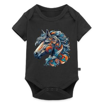 Cheval - Body à manches courtes Premium Bébé - noir - Devant
