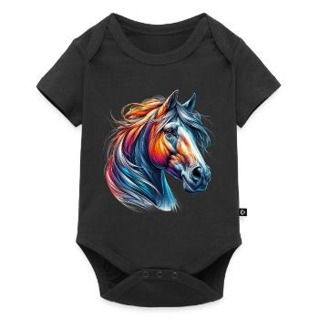 Cheval - Body à manches courtes Premium Bébé - noir - Devant