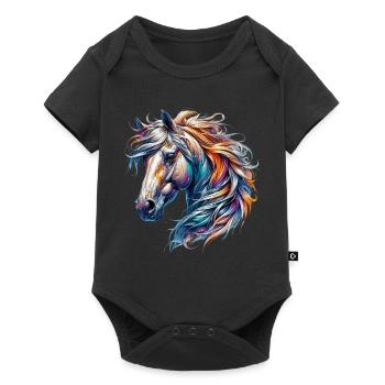 Cheval - Body à manches courtes Premium Bébé - noir - Devant