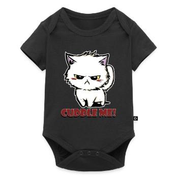 cuddle me - Baby Premium Kurzarmbody - Schwarz - Vorne