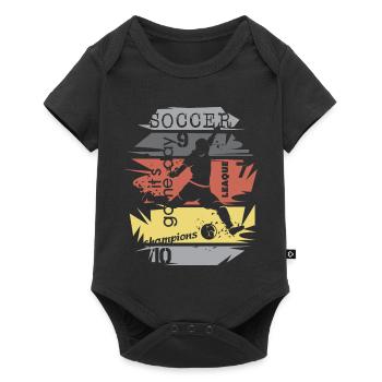 Soccer Germany Team Collage Ball Explosion - Baby Premium short-sleeve bodysuit - black - Front