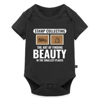 Stamp Collector Collecting Hobby Philatelist - Baby Premium short-sleeve bodysuit - black - Front