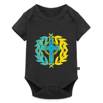 Cross Crosses Crucifix - Baby Premium short-sleeve bodysuit - black - Front