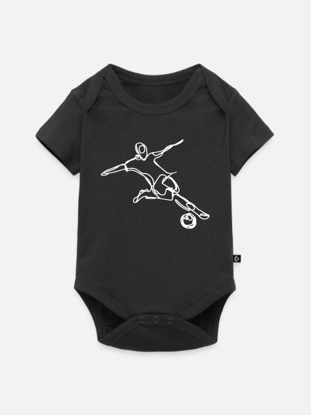 Fußballspieler - Baby Premium Kurzarmbody - Schwarz