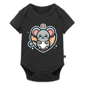 Favorite mouse - Baby Premium short-sleeve bodysuit - black - Front