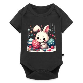 Schönes Osterfest - Baby Premium Kurzarmbody - Schwarz - Vorne