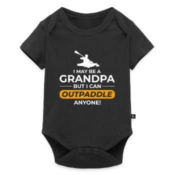 kayaking Gradpa Kayak Canoe Kayaker Funny - Baby Premium short-sleeve bodysuit - black - Front