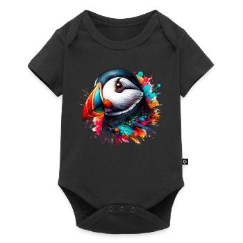 Macareux - Body à manches courtes Premium Bébé - noir - Devant