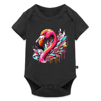 Flamant - Body à manches courtes Premium Bébé - noir - Devant