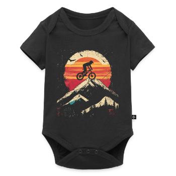 Mountain Bike Vintage Look - Baby Premium short-sleeve bodysuit - black - Front