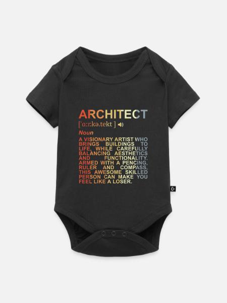 Architekt Begriffserklärung - Baby Premium Kurzarmbody - Schwarz
