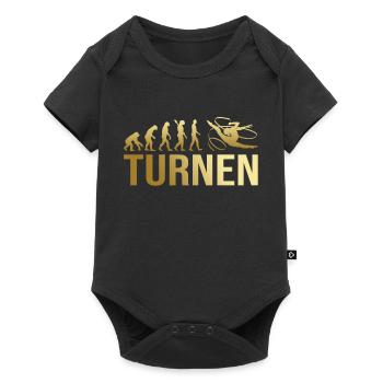 Evolution Turnen - Baby Premium Kurzarmbody - Schwarz - Vorne