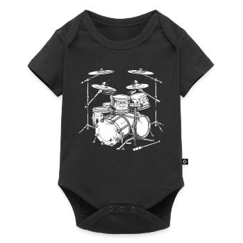 Drum Graphics - Baby Premium short-sleeve bodysuit - black - Front