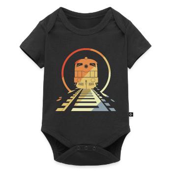 Retro Railroad - Baby Premium short-sleeve bodysuit - black - Front
