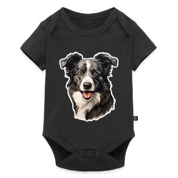 Border Collie - Body à manches courtes Premium Bébé - noir - Devant