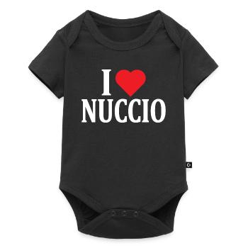 t-shirt J’aime Nuccio t-shirt idée cadeau - Body à manches courtes Premium Bébé - noir - Devant