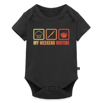 Weekend Cooking - Baby Premium short-sleeve bodysuit - black - Front