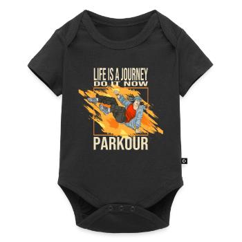 Life is a journey - Do it now - Parkour - Baby Premium Kurzarmbody - Schwarz - Vorne