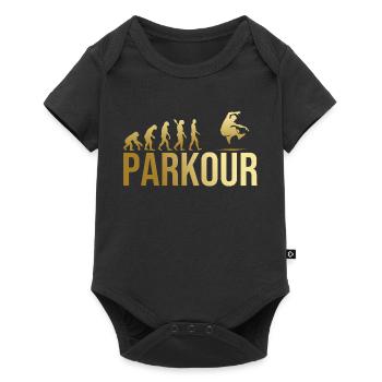 Evolution Parkour - Baby Premium Kurzarmbody - Schwarz - Vorne
