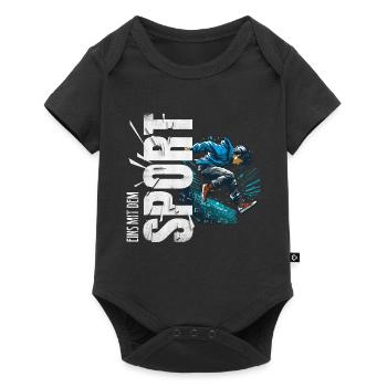 Eins mit dem Sport - Parkour - Baby Premium Kurzarmbody - Schwarz - Vorne