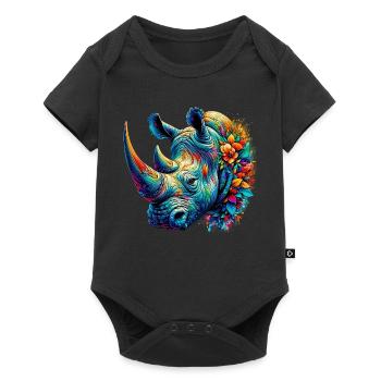 Rhinoceros - Baby Premium short-sleeve bodysuit - black - Front