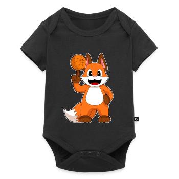 Fox Basketball Player Basketball Sports - Baby Premium short-sleeve bodysuit - black - Front
