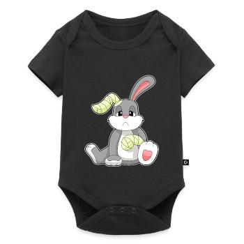 Rabbit Bandage - Baby Premium short-sleeve bodysuit - black - Front