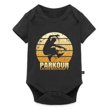 Parkour Leidenschaft - Baby Premium Kurzarmbody - Schwarz - Vorne