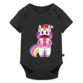 Forfait Noël Licorne - Body à manches courtes Premium Bébé - noir - Devant
