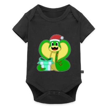 Forfait de Noël serpent - Body à manches courtes Premium Bébé - noir - Devant