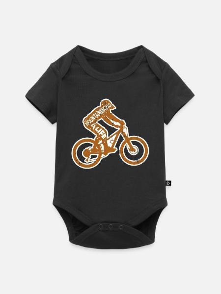 Mountainbiker Spruch - Baby Premium Kurzarmbody - Schwarz