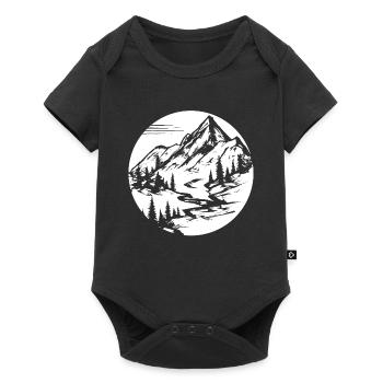 Mountain Landscape Hiking Trail Hiking in the Mountains - Baby Premium short-sleeve bodysuit - black - Front