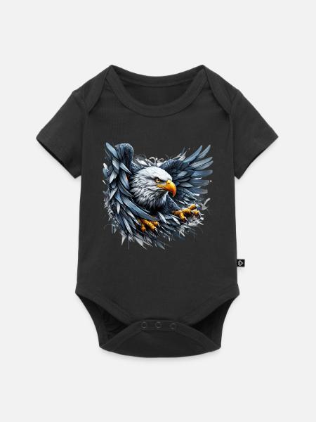 Adler - Baby Premium Kurzarmbody - Schwarz