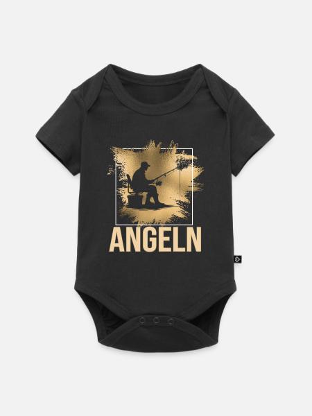 Angeln - Baby Premium Kurzarmbody - Schwarz