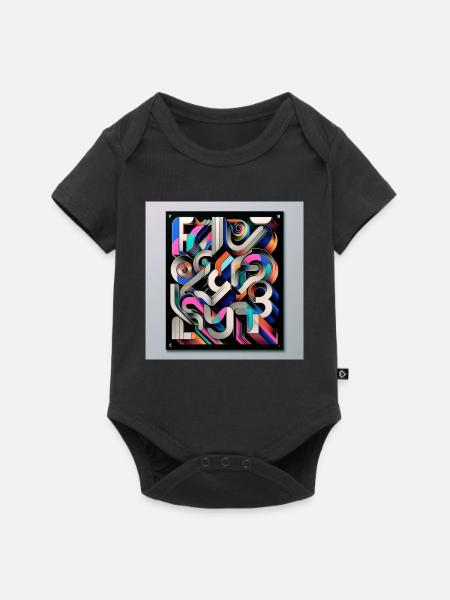 Experimentelle Typografie - Baby Premium Kurzarmbody - Schwarz