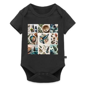 La nature dans l’art - Body à manches courtes Premium Bébé - noir - Devant