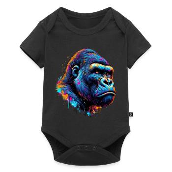 Gorilla - Baby Premium short-sleeve bodysuit - black - Front