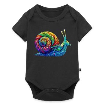 Schnecke - Baby Premium Kurzarmbody - Schwarz - Vorne