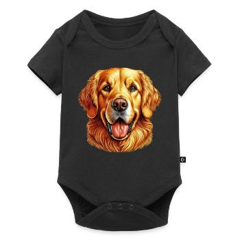 Golden Retriever Labrador Dog - Baby Premium short-sleeve bodysuit - black - Front