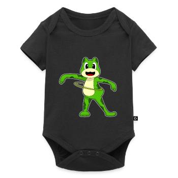 Frog Fitness Hoop Workout Gymnastics - Baby Premium short-sleeve bodysuit - black - Front