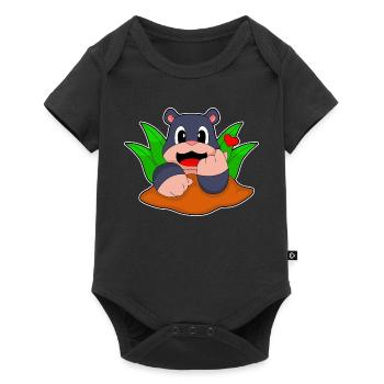 Funny Mole - Baby Premium short-sleeve bodysuit - black - Front