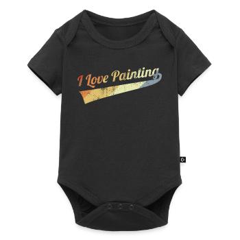 I Love Painting - Baby Premium short-sleeve bodysuit - black - Front