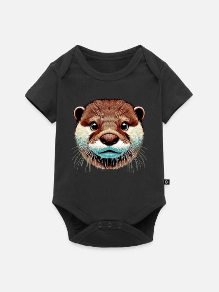 Otter - Baby Premium Kurzarmbody - Schwarz