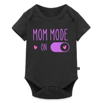 Mode Maman Active Violet - Body à manches courtes Premium Bébé - noir - Devant