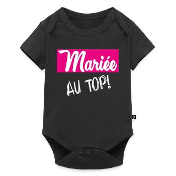 WEDDING - Baby Premium short-sleeve bodysuit - black - Front