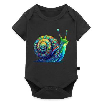Schnecke - Baby Premium Kurzarmbody - Schwarz - Vorne