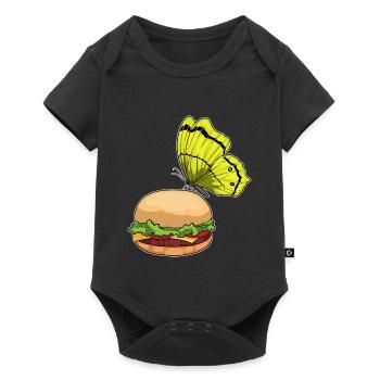 Butterfly Cheeseburger - Baby Premium short-sleeve bodysuit - black - Front