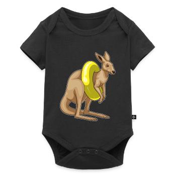 Kangaroo Swimming Swim Ring Summer - Baby Premium short-sleeve bodysuit - black - Front