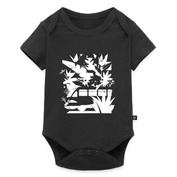 Chemin de fer de dessin animé - Body à manches courtes Premium Bébé - noir - Devant